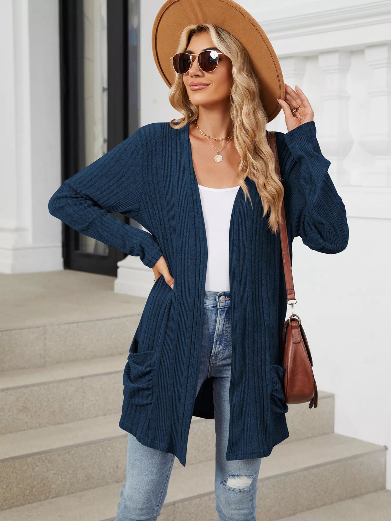 Open Front Long Cardigan
