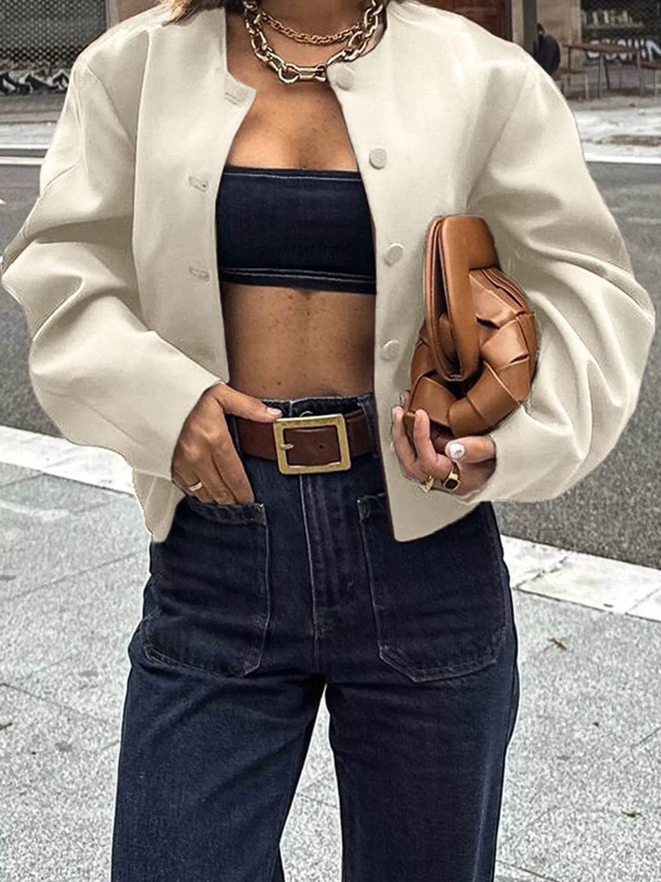 Button Up Long Sleeve Jacket