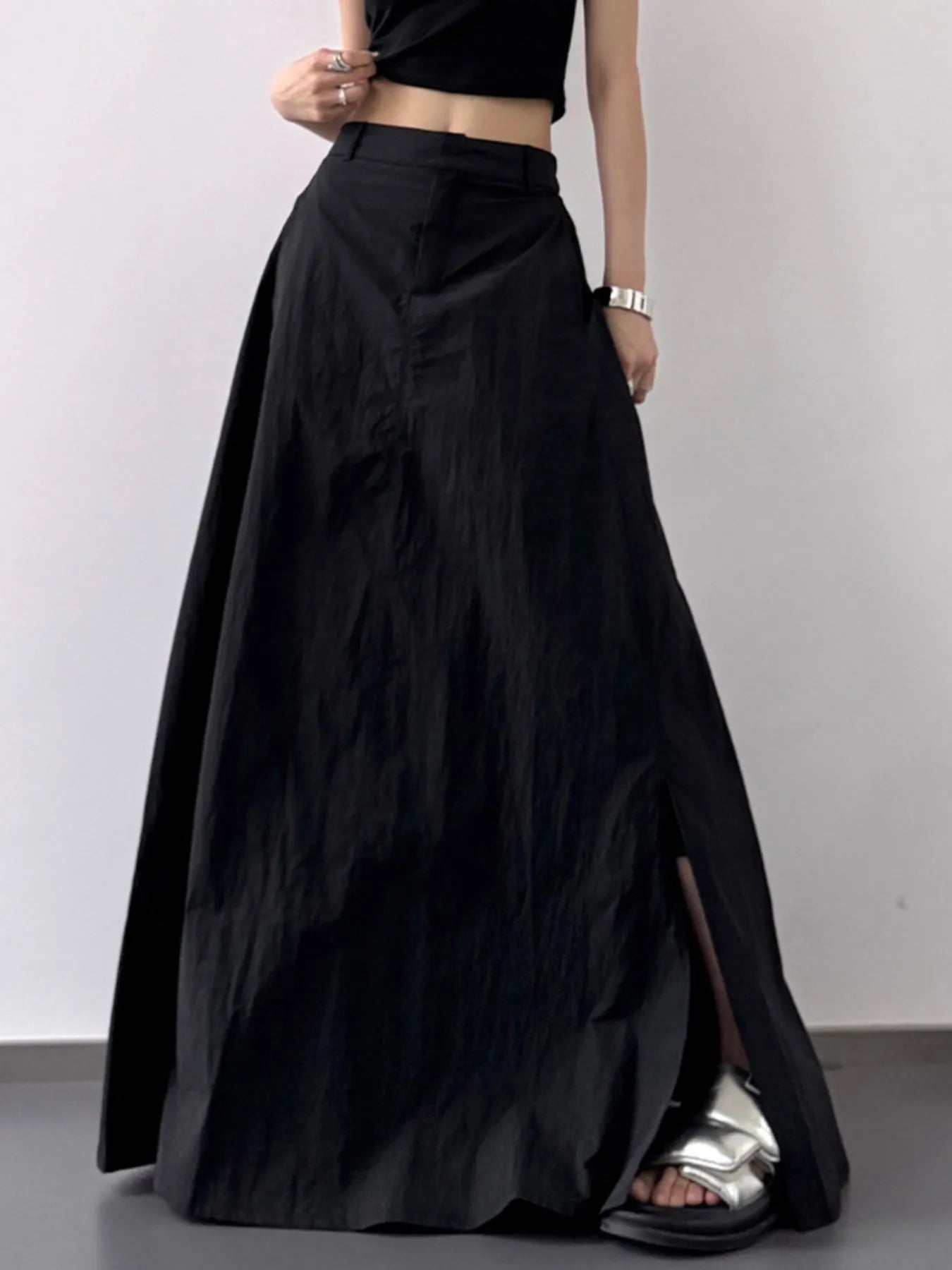 High Waist Slit Maxi Skirt