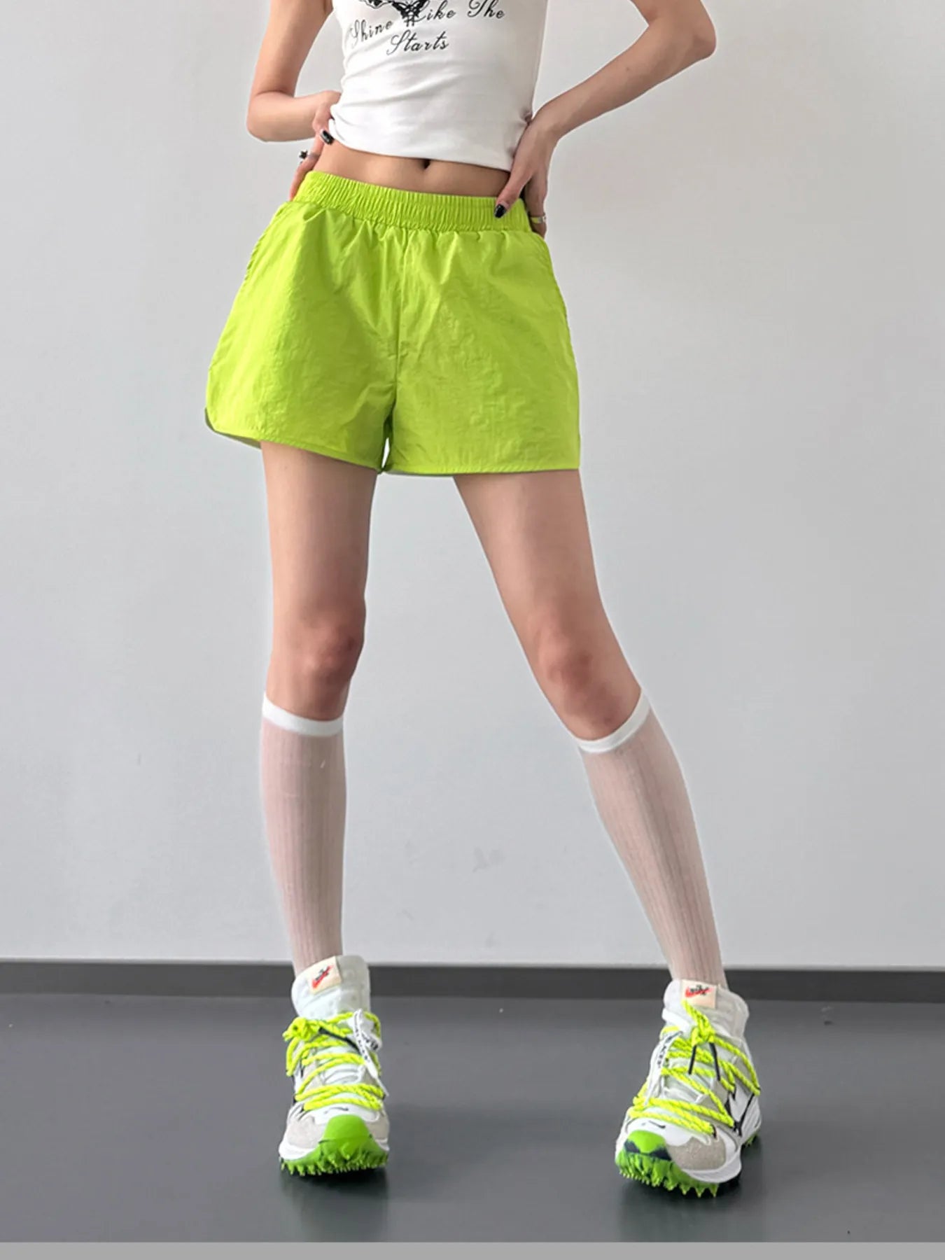 Elastic Waist Active Shorts