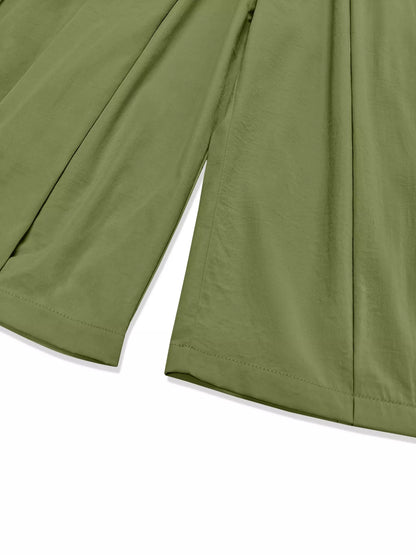 Wide Leg Pleated Detail Pants