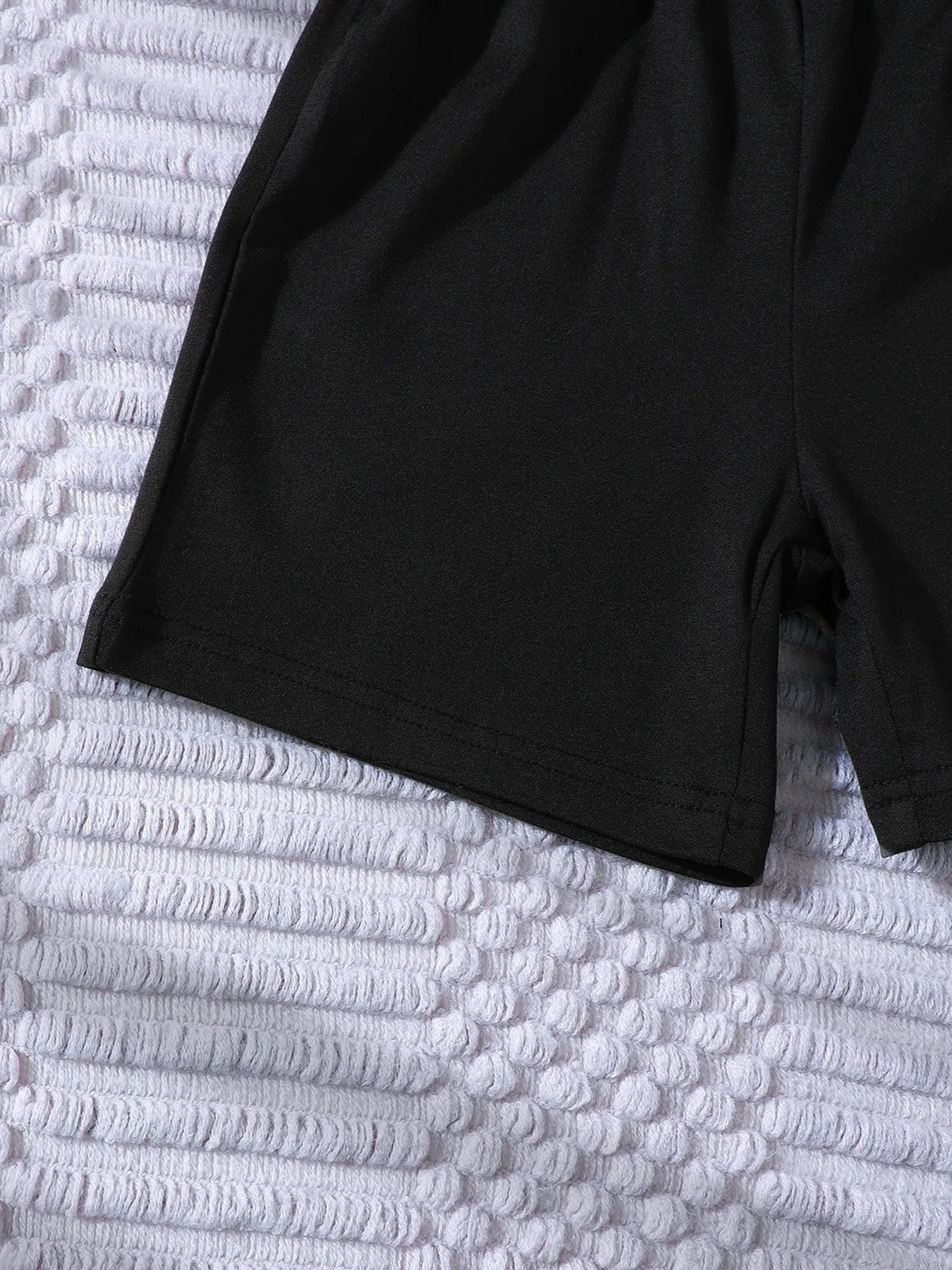 Children's Color Block Short Sleeve Top and Shorts Set