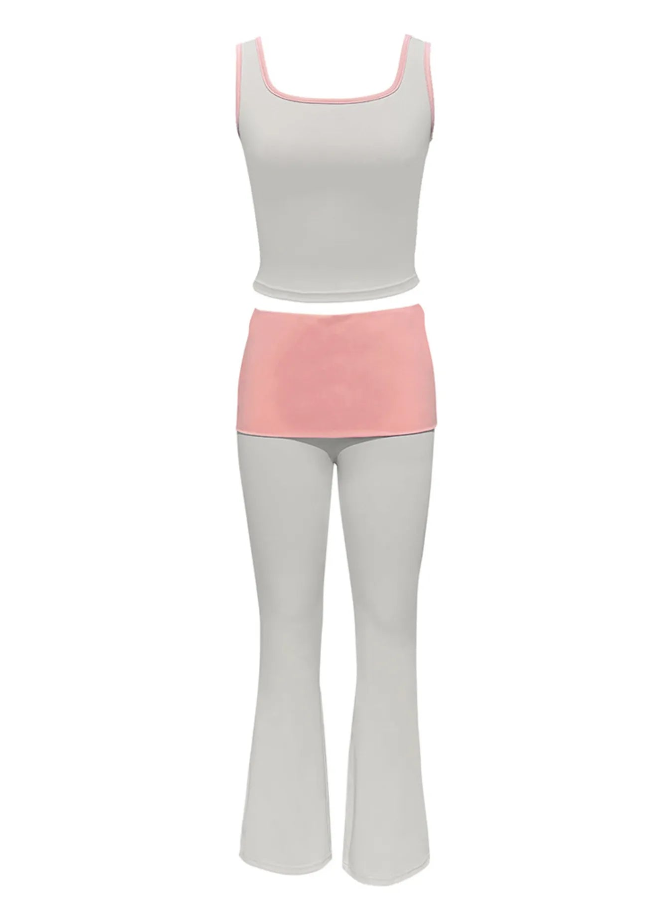 Contrast Trim Tank and Pants Active Set