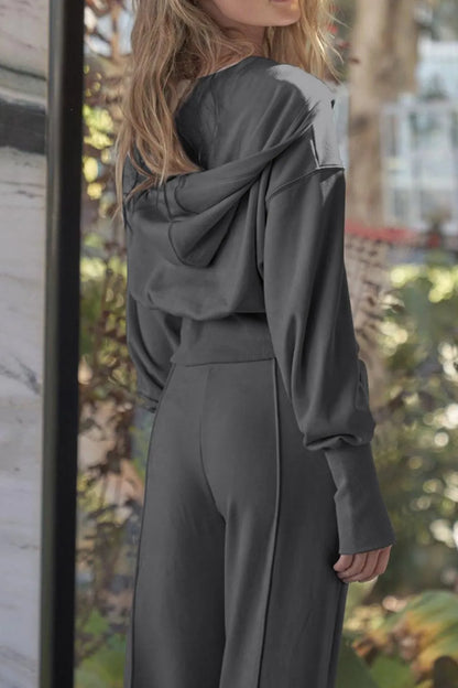 Zip-Up Hoodie and Pants Active Set