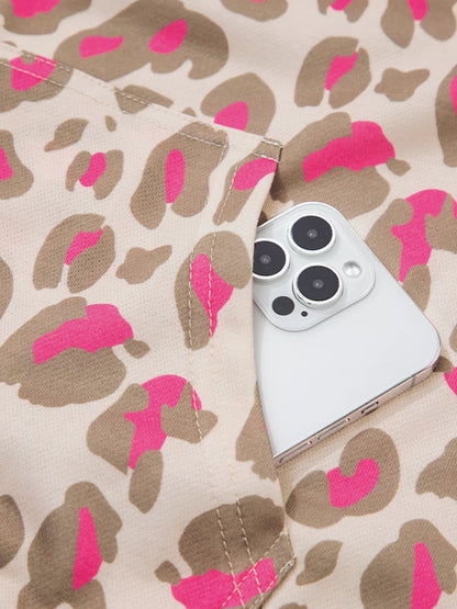 Leopard Print Zip-Up Hoodie