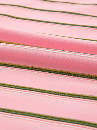 Striped Casual V-Neck T-Shirt