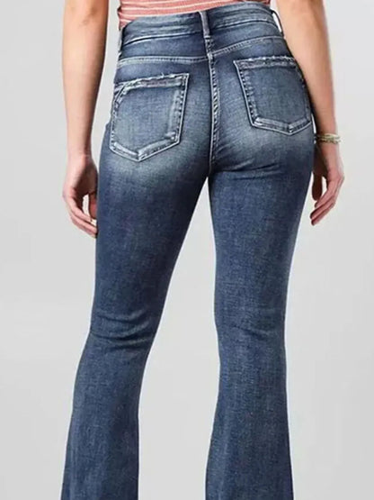 High-Rise Flare Gradient Wash Jeans