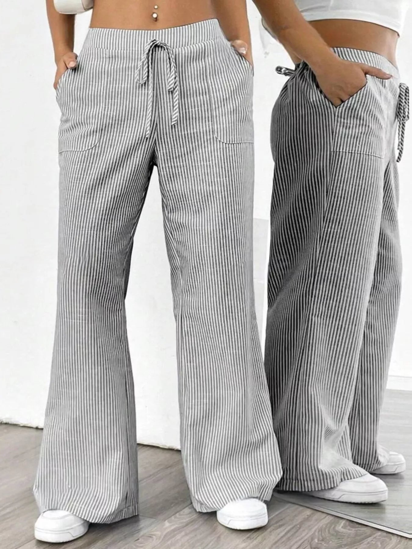 Striped Wide Leg Pants