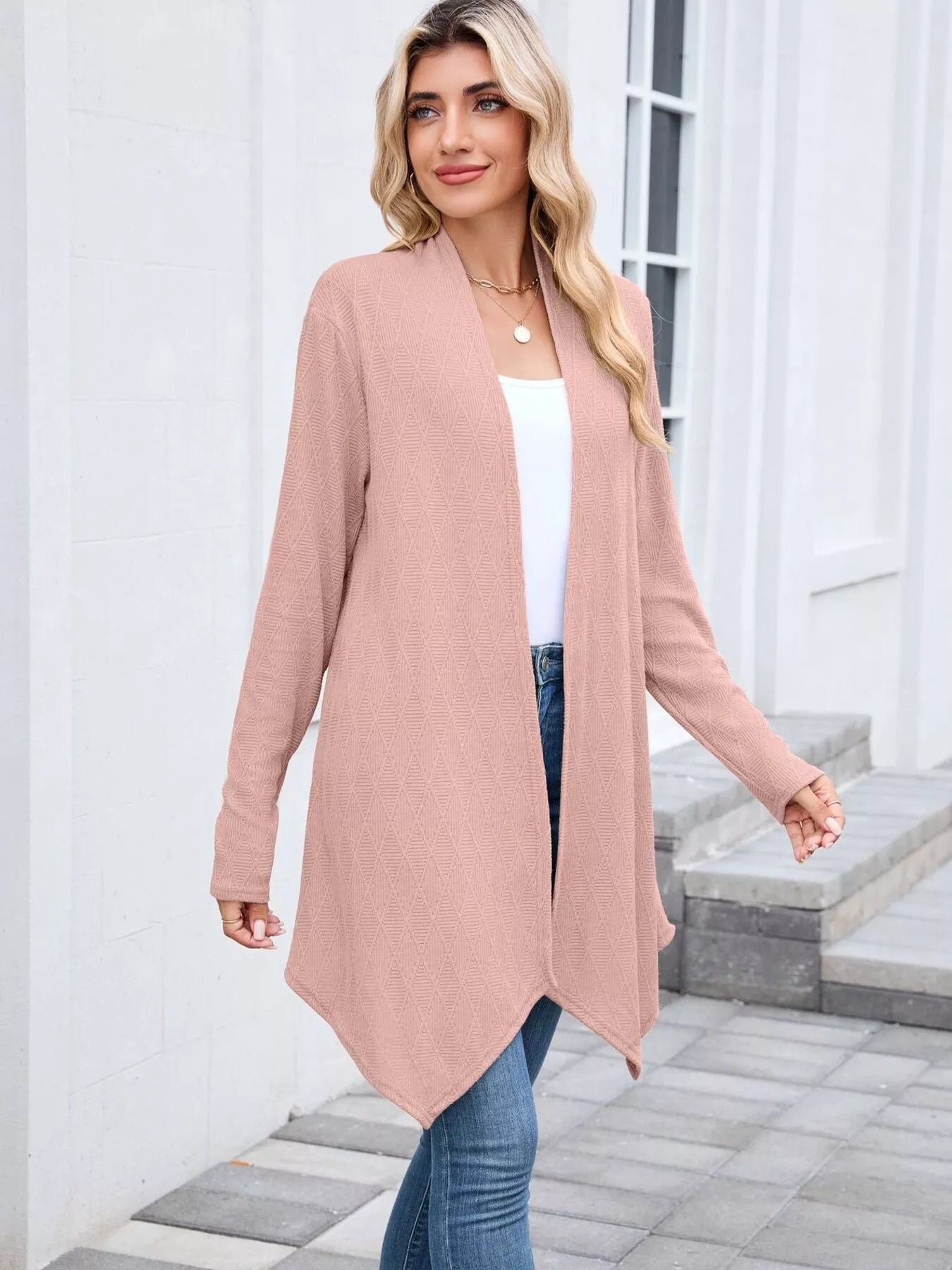 Open Front Long Cardigan