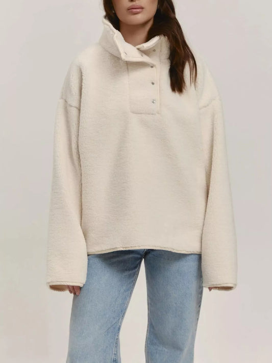 Cozy Sherpa Dropped Shoulder Sweatshirt