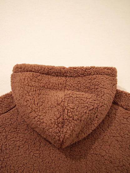 Zip Up Hooded Sherpa Jacket