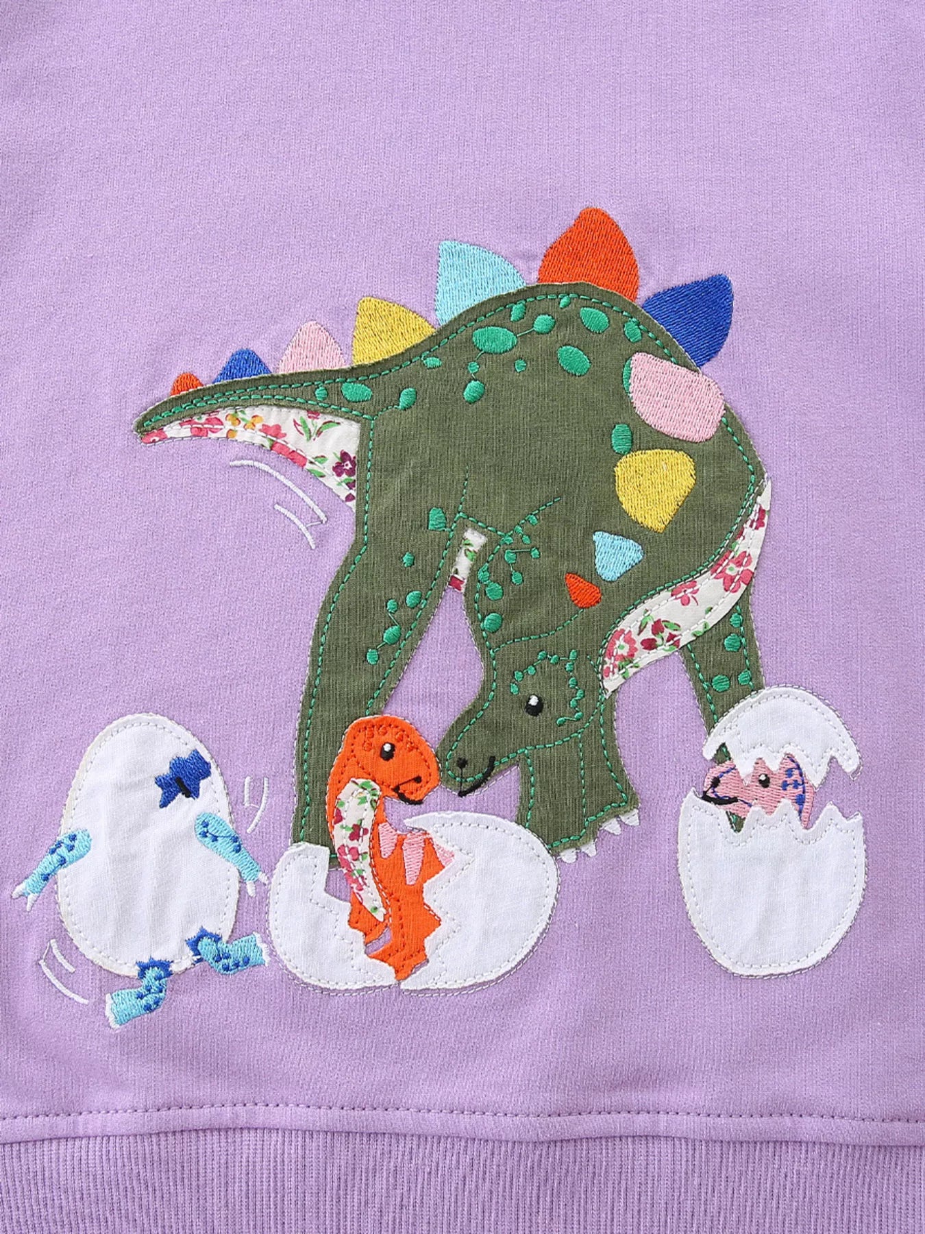 Children's Dinosaur Graphic Round Neck Sweatshirt