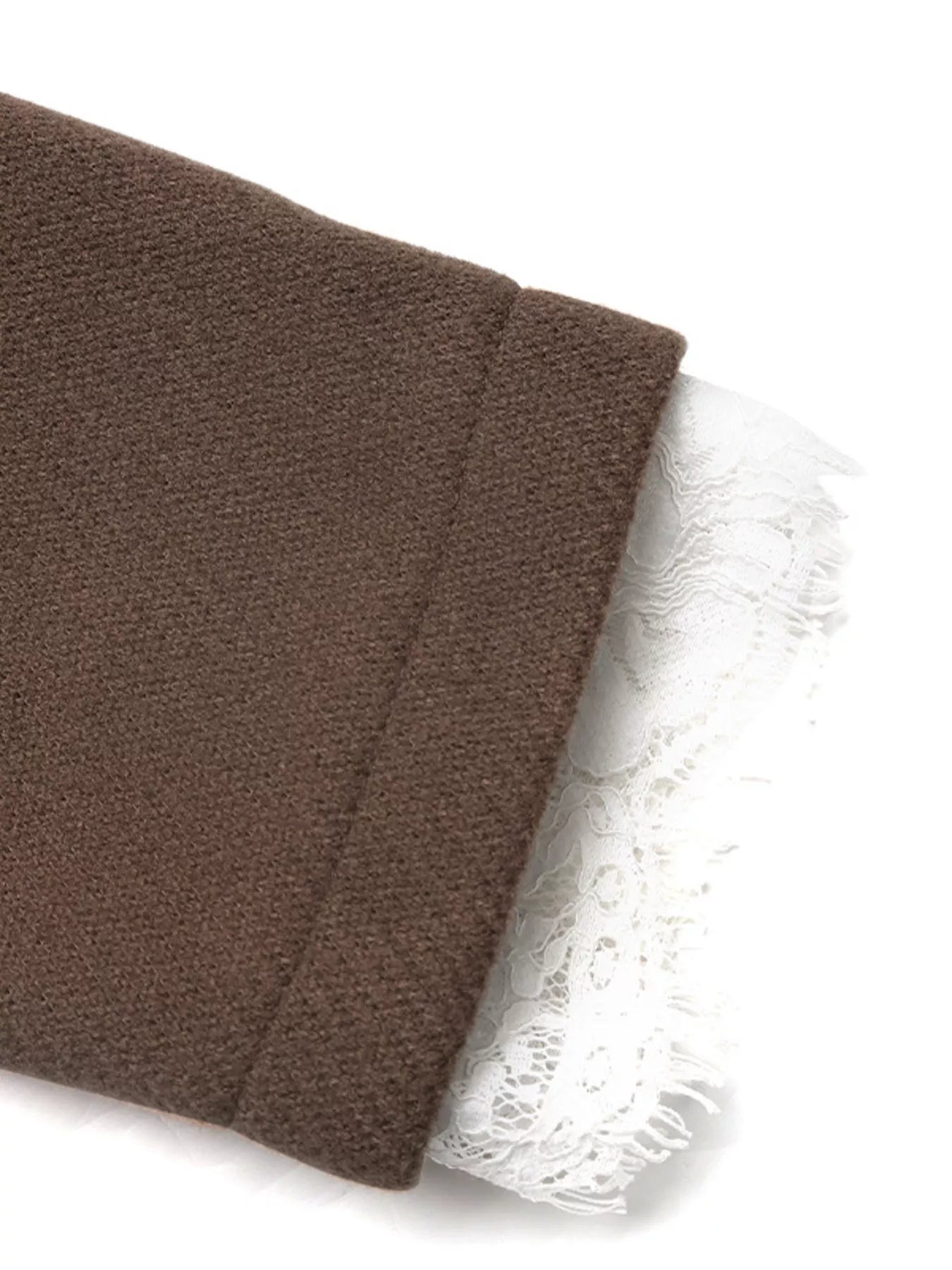 Lace Trim Button Up Blazer