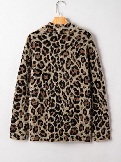 Leopard Open Casual Cardigan