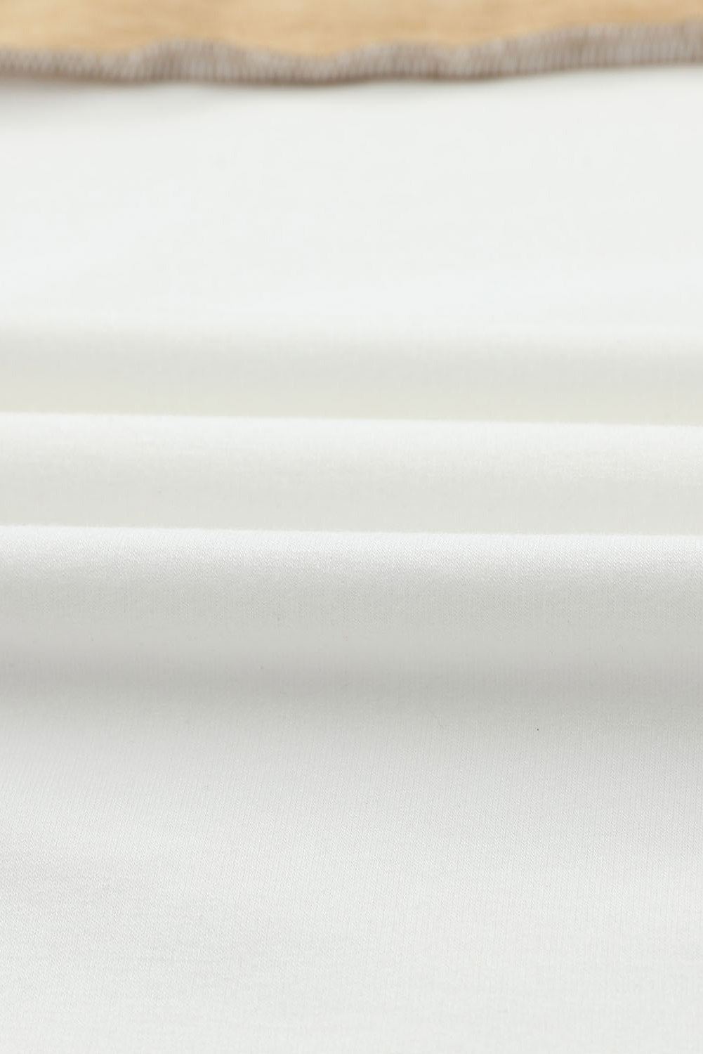 Exposed Seam Contrast Round Neck Long Sleeve Top