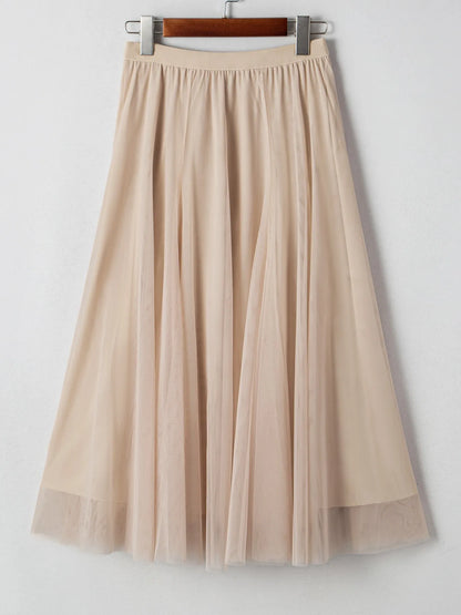 High-Waisted Midi Skirt