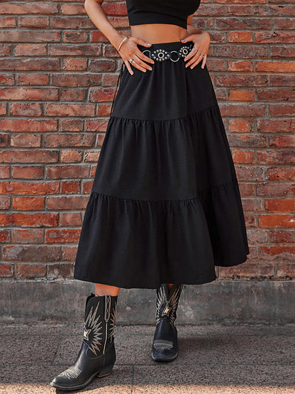 Tiered Midi Skirt