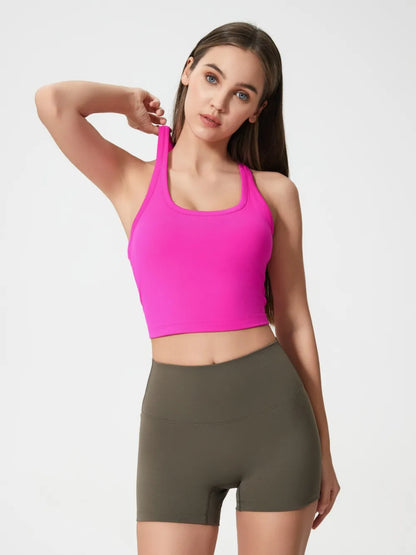 Millennia Scoop Neck Active Tank with Detachable Chest Pads