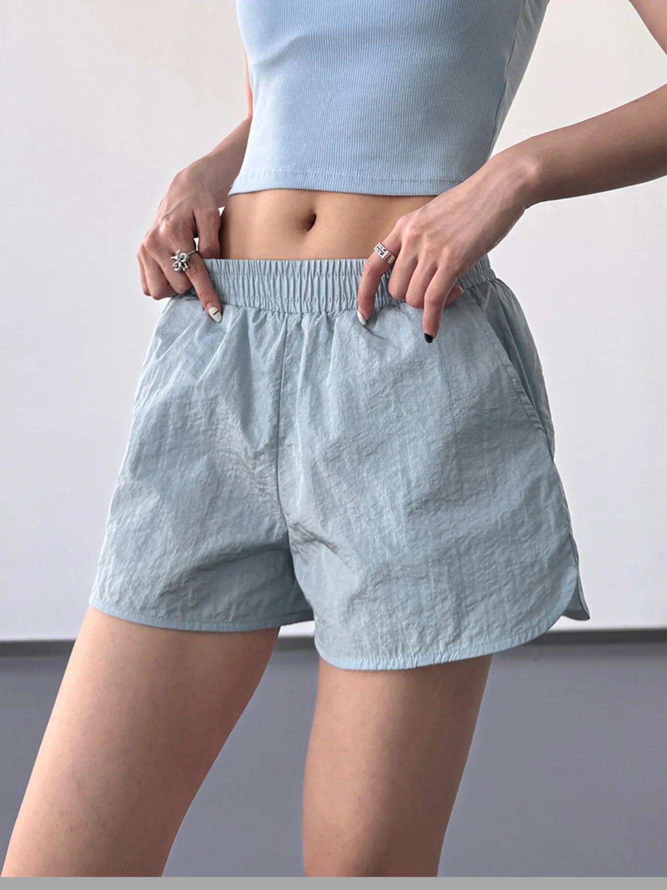 Elastic Waist Active Shorts