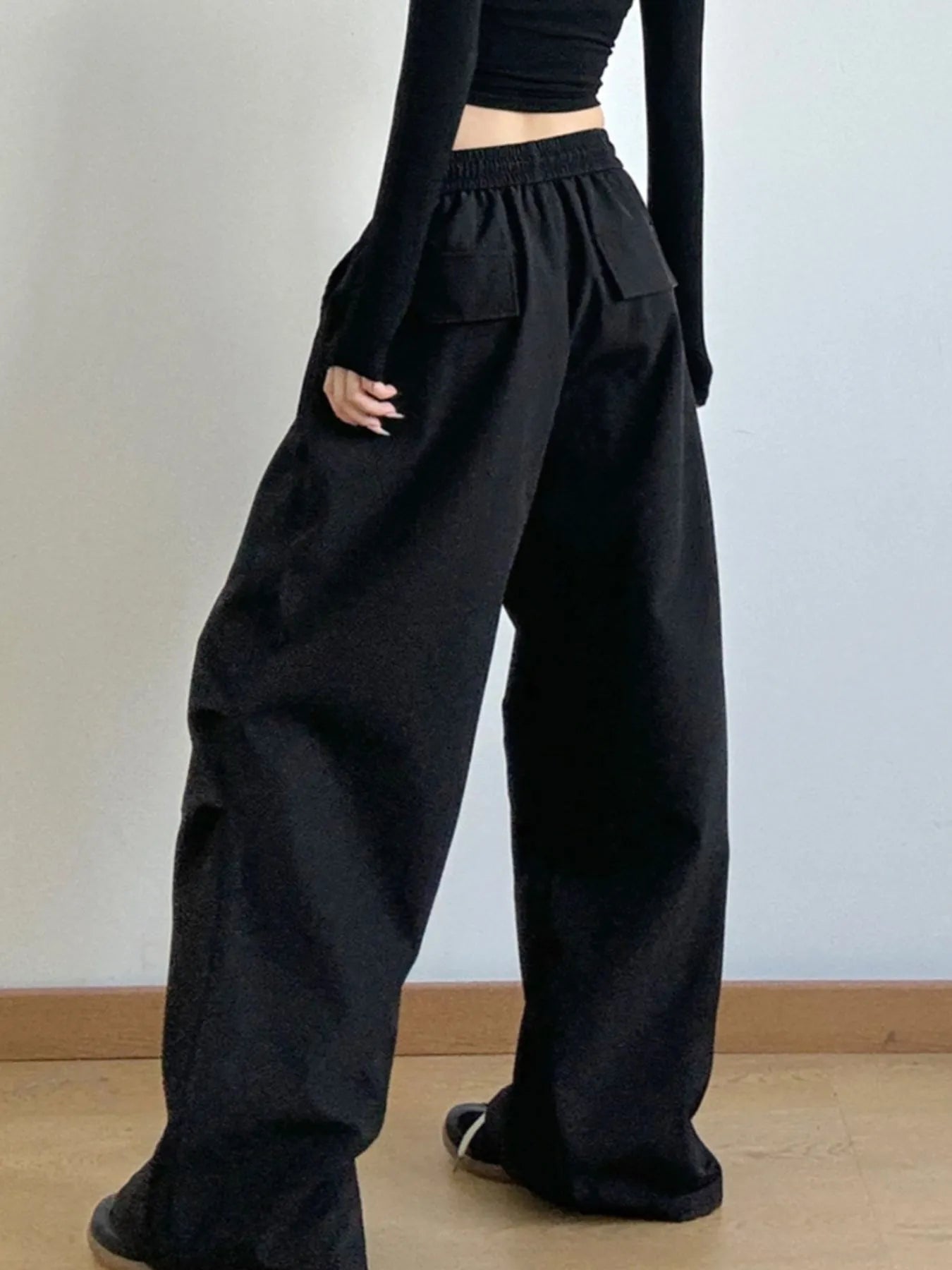 Oversized Wide Leg Drawstring Pants
