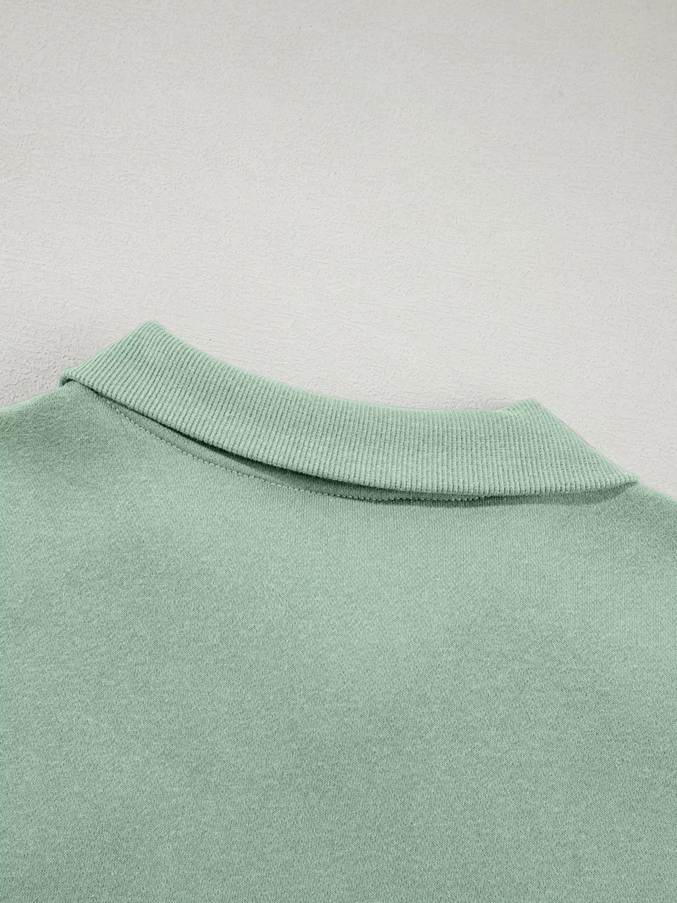 Drop Shoulder Zip Up Jacket and Drawstring Pants Active 2pcs Set