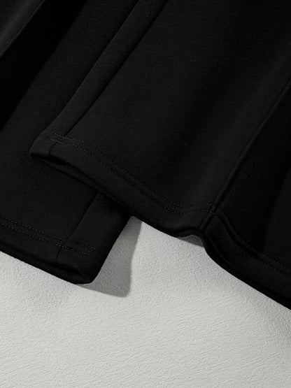 Drop Shoulder Zip Up Jacket and Drawstring Pants Active 2pcs Set