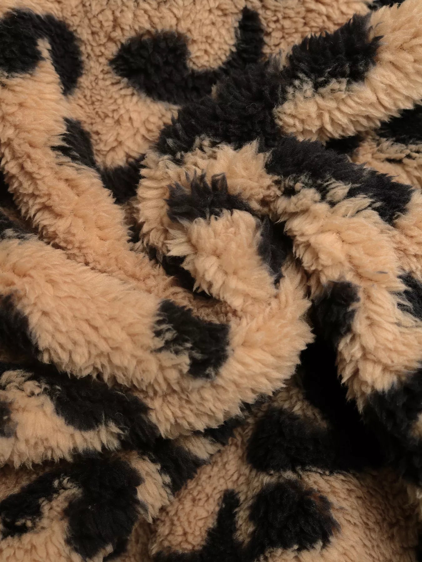 Leopard Zip Up Fleece Jacket