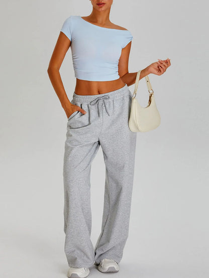 Ruched Side Crop T-Shirt