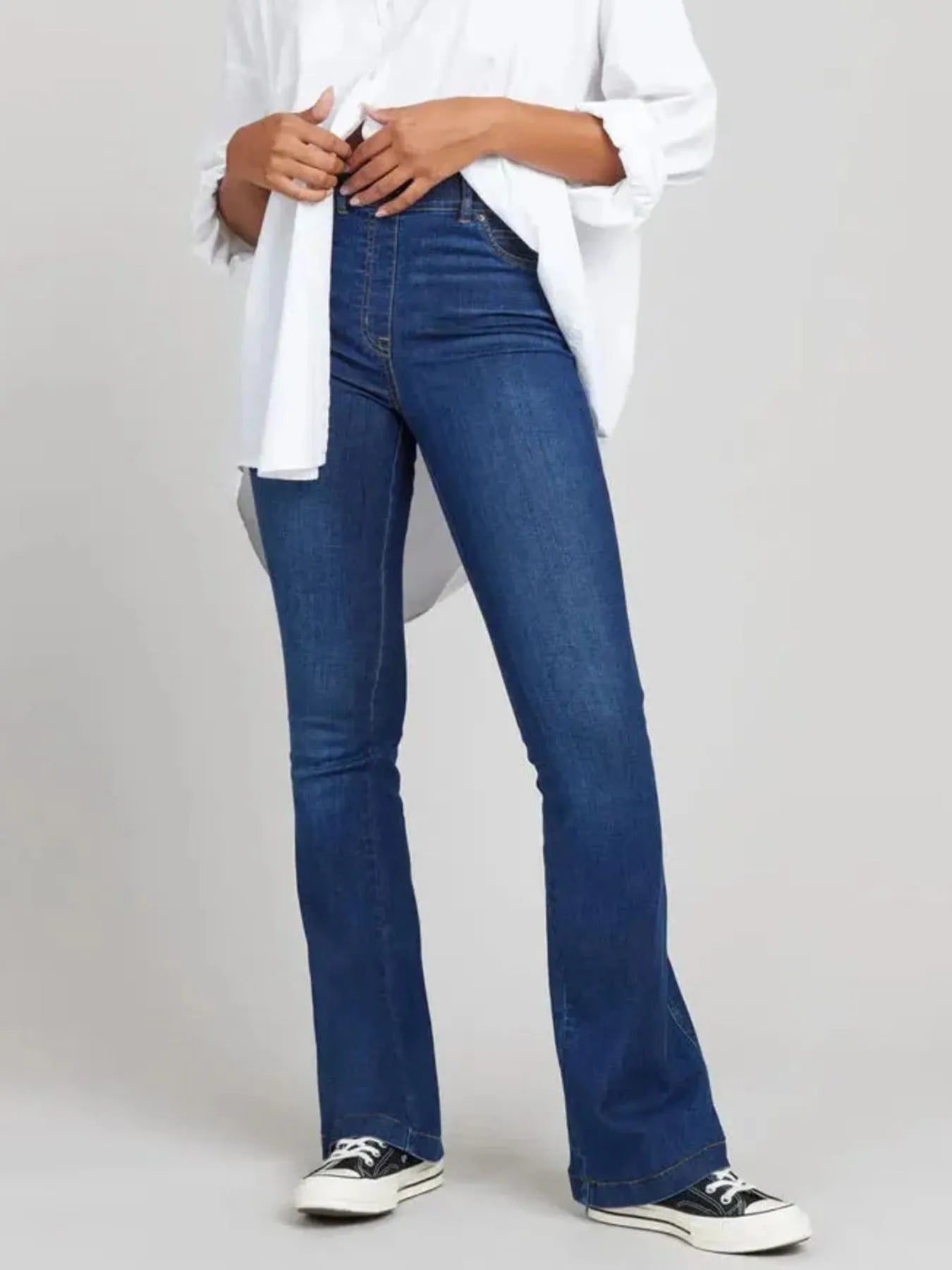 Full Size High-Waisted Flare Jeans Plus Size