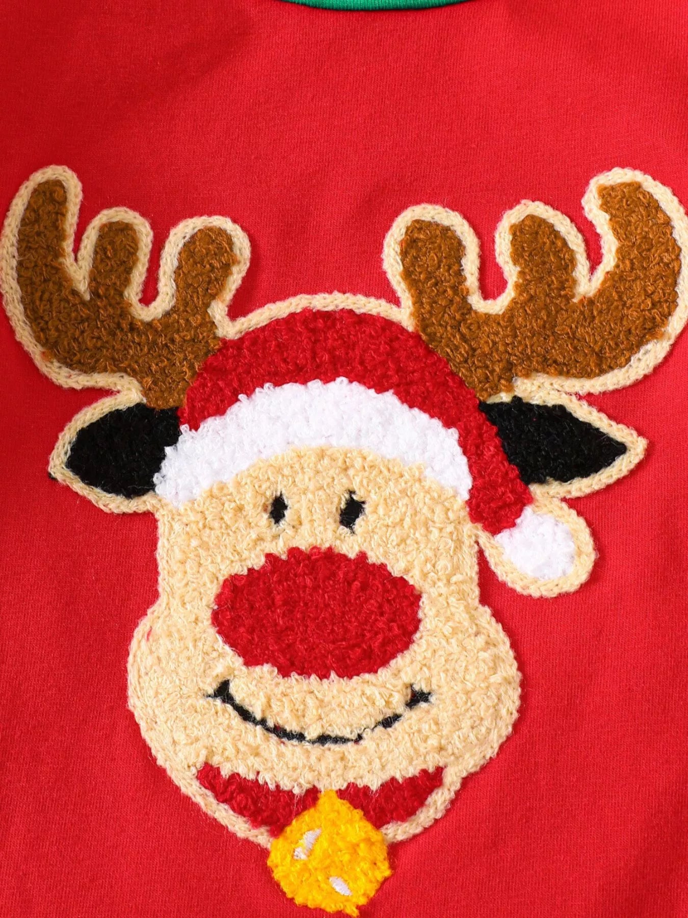 Children's Christmas Reindeer Striped Pajama Set