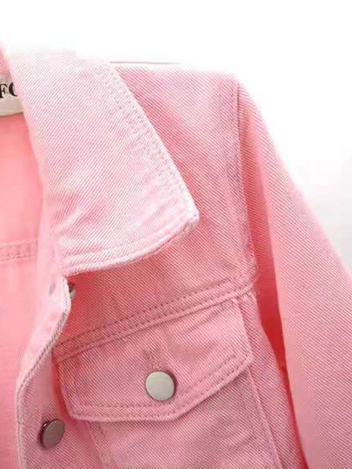 Full Size Cropped Denim Jacket Plus Size