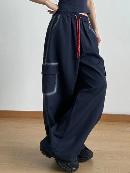 Drawstring Wide Leg Pants
