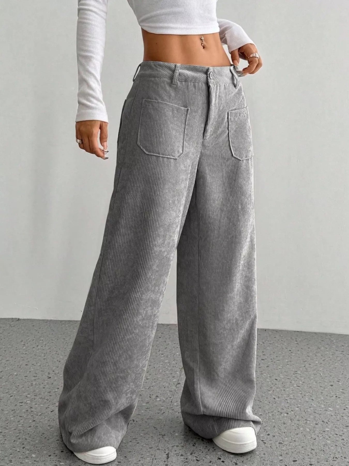 Wide Leg Corduroy Pants