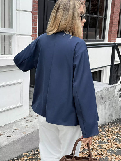 Double-Breasted Long Sleeve Jacket