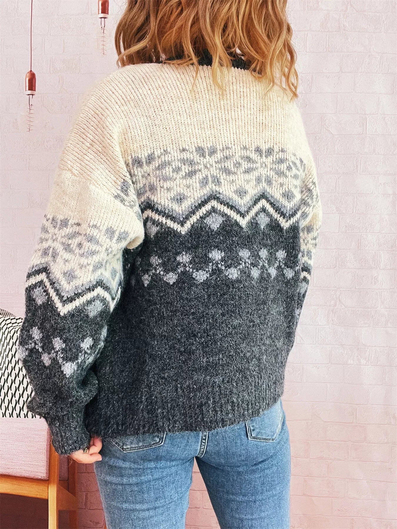 Christmas Button Up Drop Shoulder Cardigan