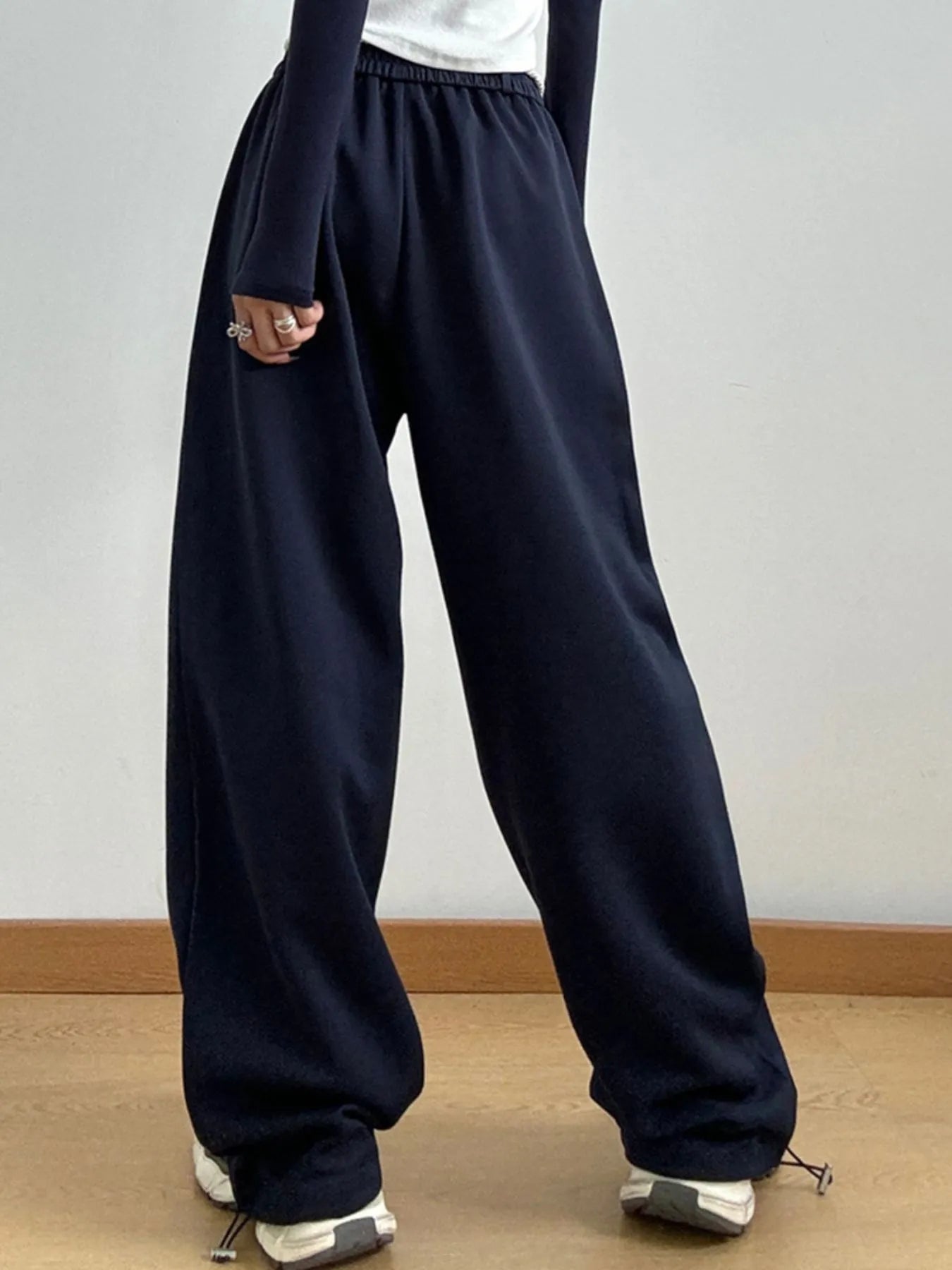 Decorative Rope Detail Casual Pants