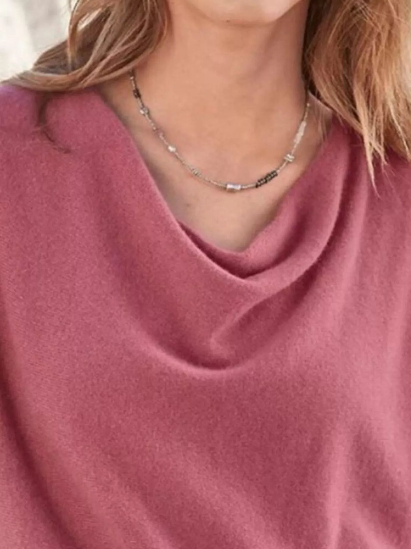 Full Size Cowl Neck Long Sleeve Top Plus Size