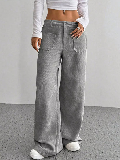 Wide Leg Corduroy Pants