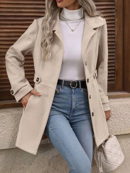 Button Up Long Sleeve Coat
