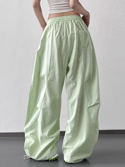 Drawstring Wide Leg Pants