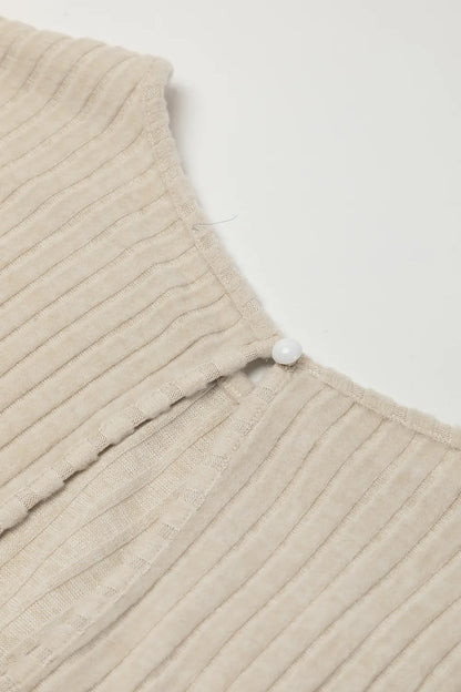 Ribbed Knit Wide Leg Jumpsuit