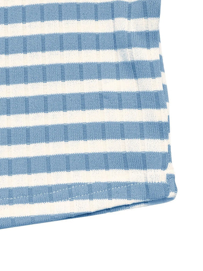 Striped Square Neck Long Sleeve Top and Pants Lounge Set