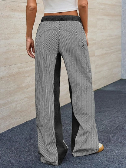Striped Wide Leg Jeans