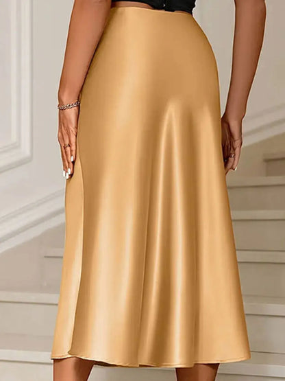 Satin Midi Mermaid Skirt