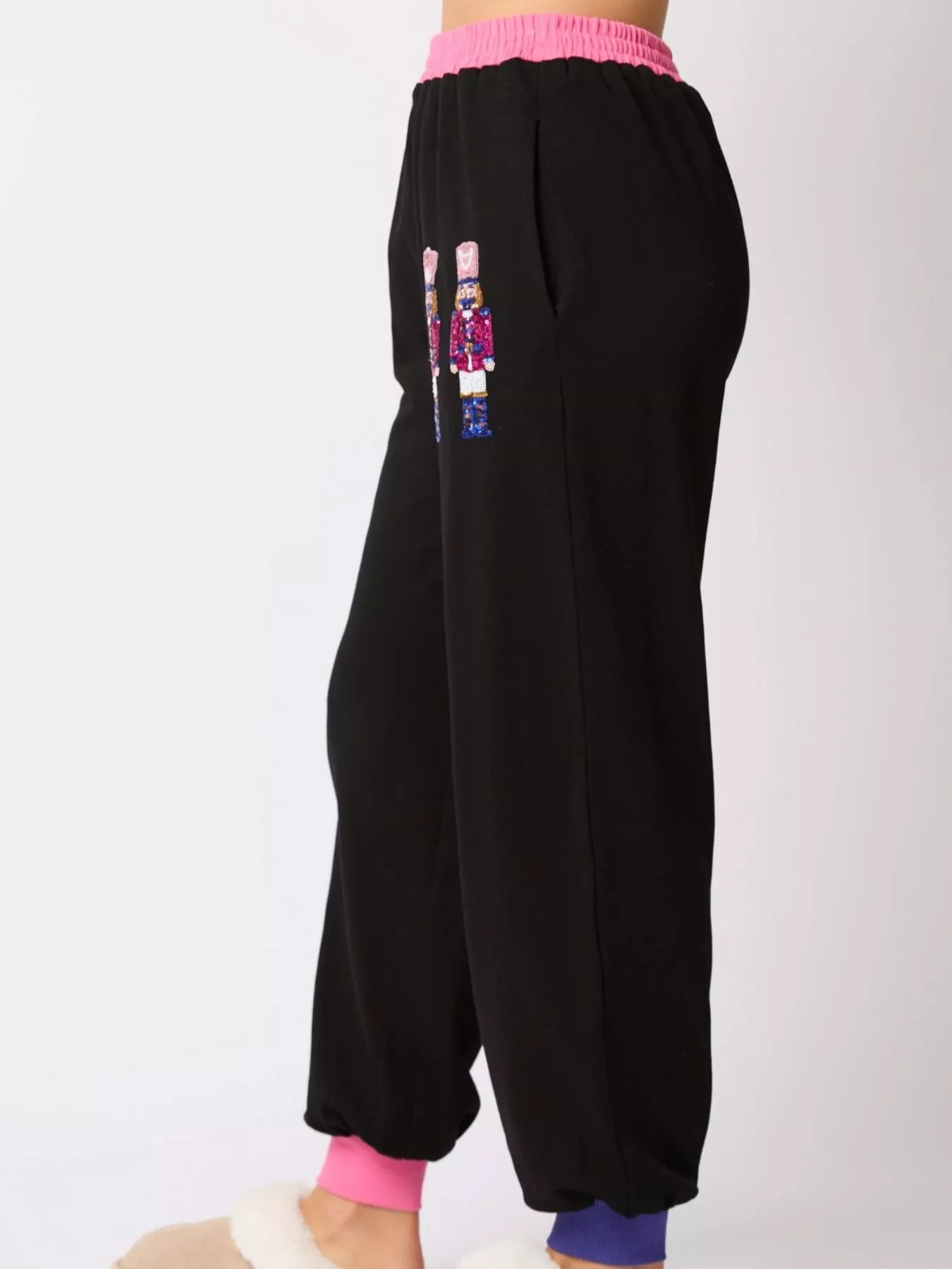 Nutcracker Contrast Trim Sweatshirt and Pants Set