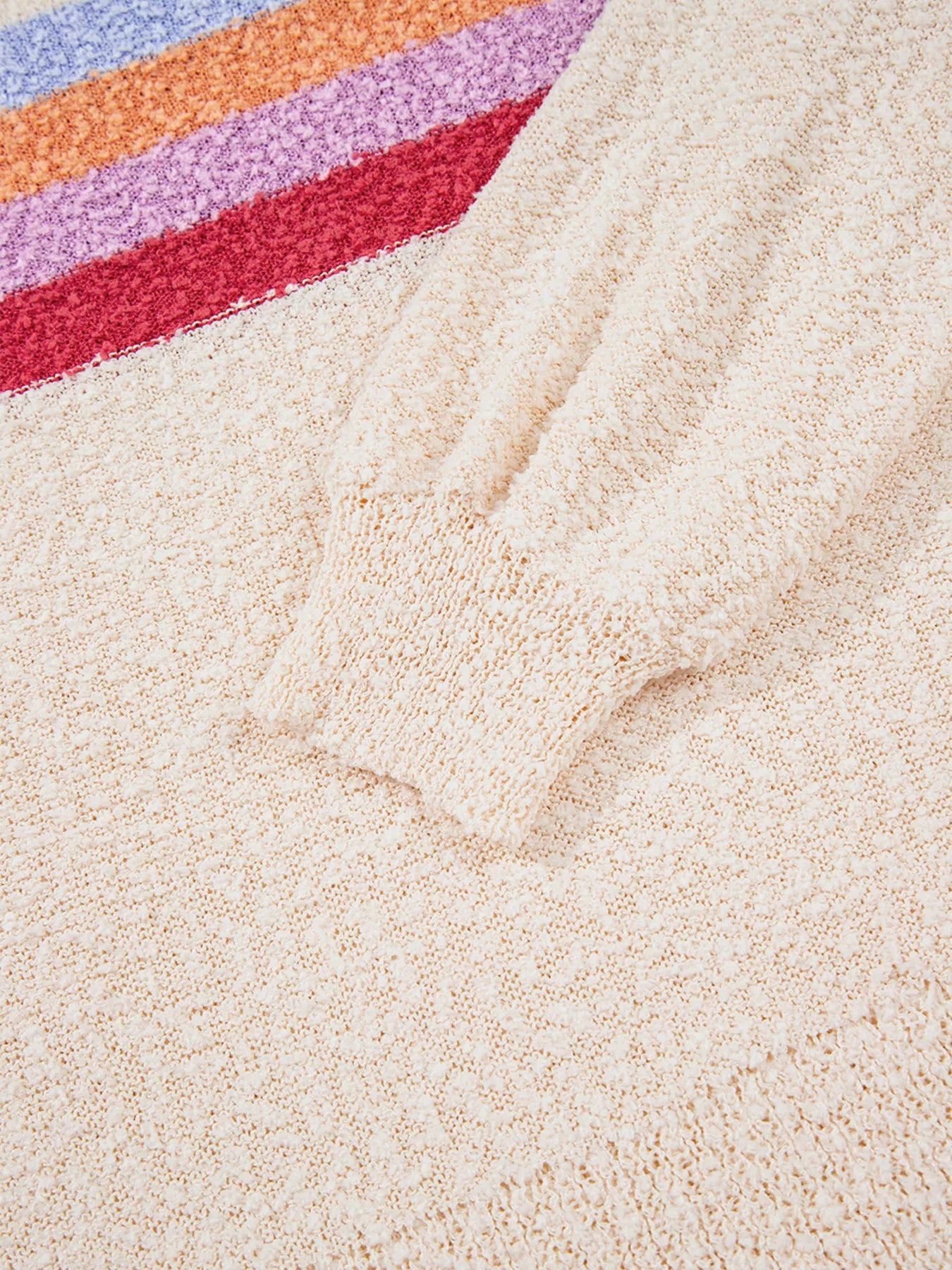 Striped Color Block Loose Sleeve Sweater