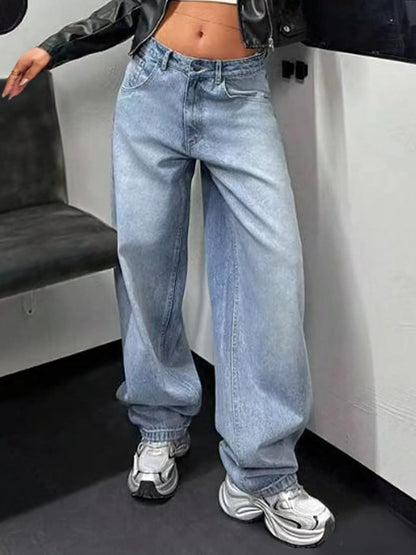 Baggy Wide Leg Jeans Light Blue