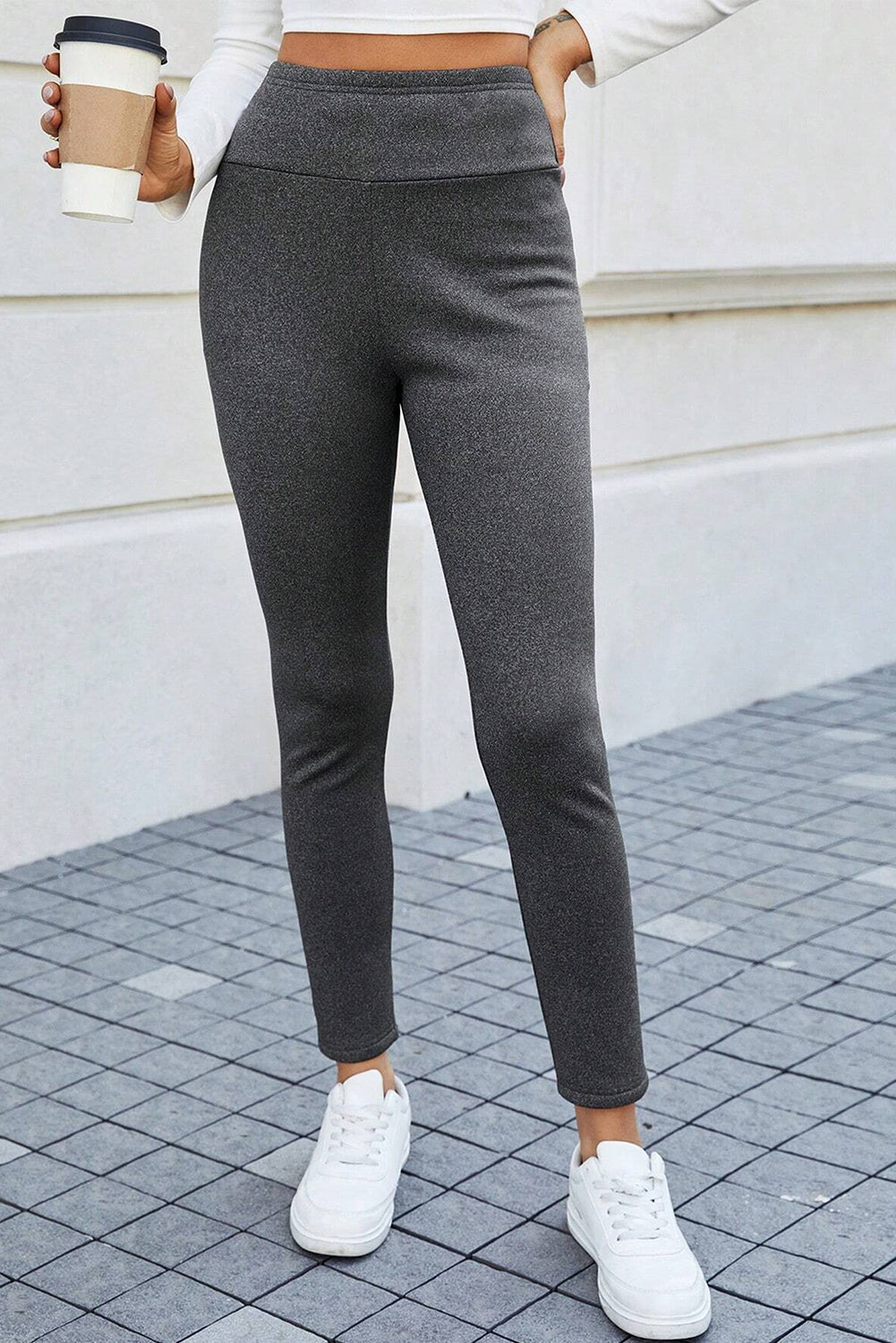 High Waist Leggings Dark Gray