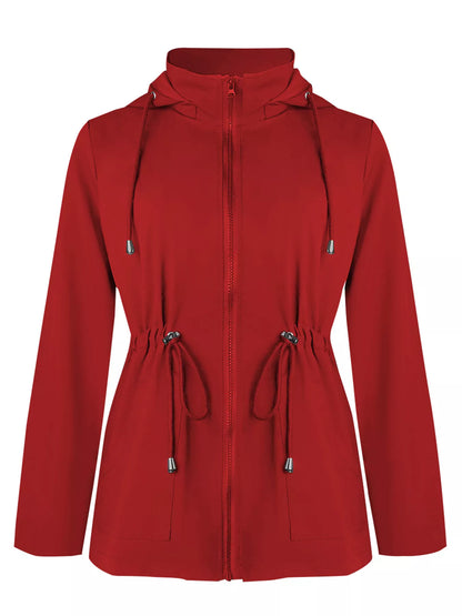 Zip Up Waterproof Hooded Outerwear