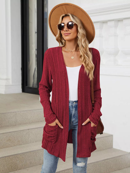 Open Front Long Cardigan